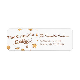 Cosy Cookie Delights Return Address Label