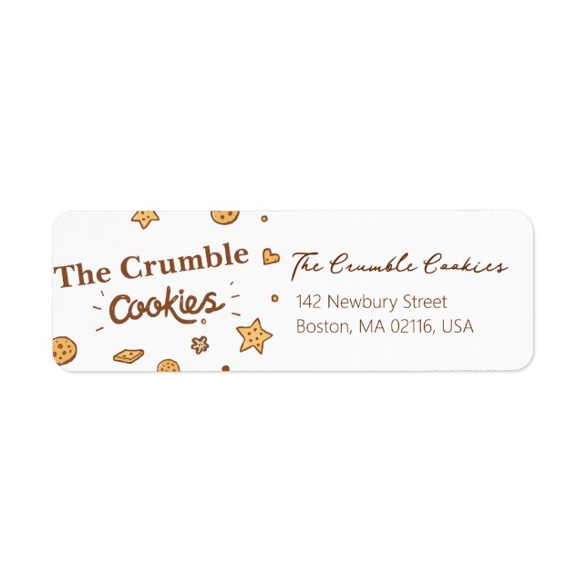 Cosy Cookie Delights Return Address Label (Front)