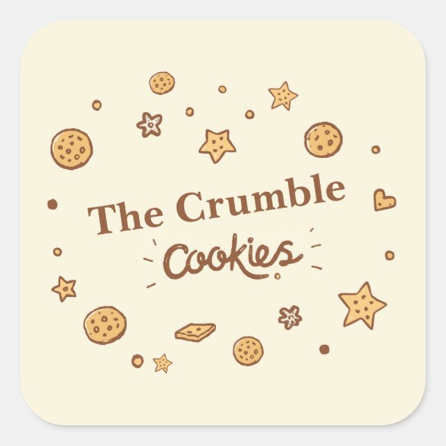 Cosy Cookie Delights  Square Sticker (Front)