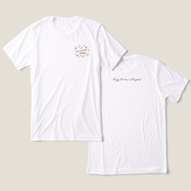 Cosy Cookie Delights Uniform (White)  Tri-Blend Shirt (Design Front & Back)