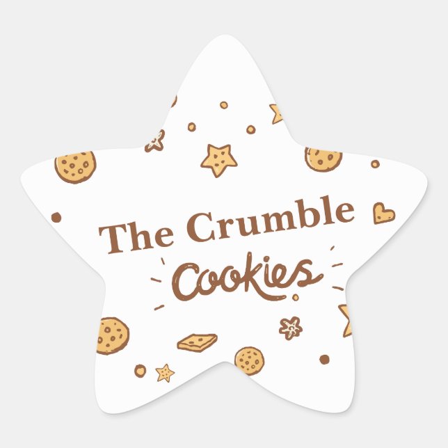 Cosy Cookie Delights (White) Star Sticker (Front)