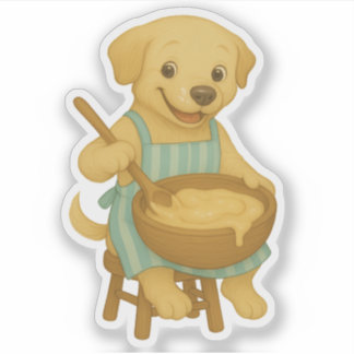 Cosy Cooking Dog Clipart – Happy Labrador 