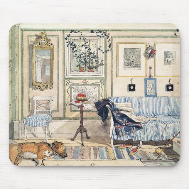 Cosy Corner by Carl Larsson Mouse Pad (Front)