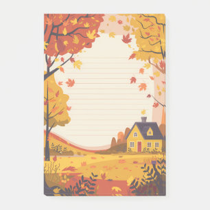 Cosy Cottage & Falling Leaves Post-it Notes