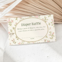 Cosy Cottage Floral Baby Shower Diaper Raffle