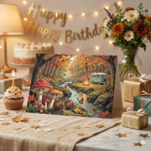 Cosy Cottagecore Campground Vintage Vibes Birthday