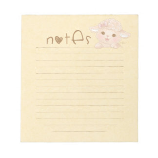 Cosy Cottagecore Lamb Writing Notepad