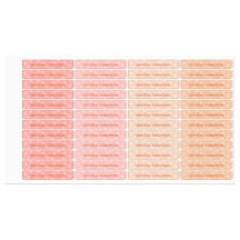 Cosy Country Peach Pink Floral Kids Name Labels