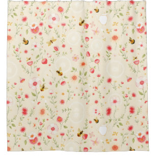 Cosy Countryside Shower Curtain – Cottagecore 