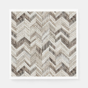 Cosy cream brown chevron pattern, napkin