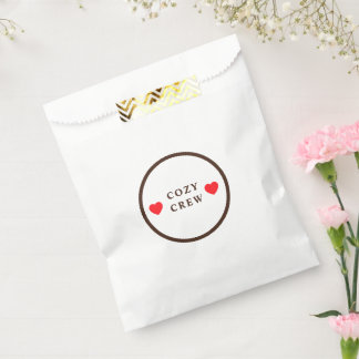 Cosy Crew Two Hearts Minimalist Custom Favour Bag