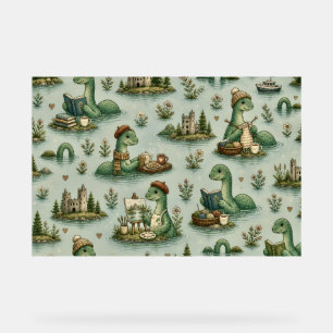 Cosy Cryptids Nessie Loch Ness Monster hobbies Acrylic Sign