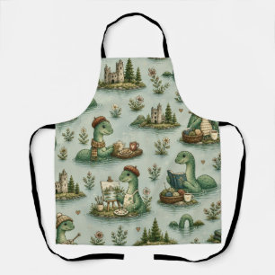 Cosy Cryptids Nessie Loch Ness Monster hobbies Apron