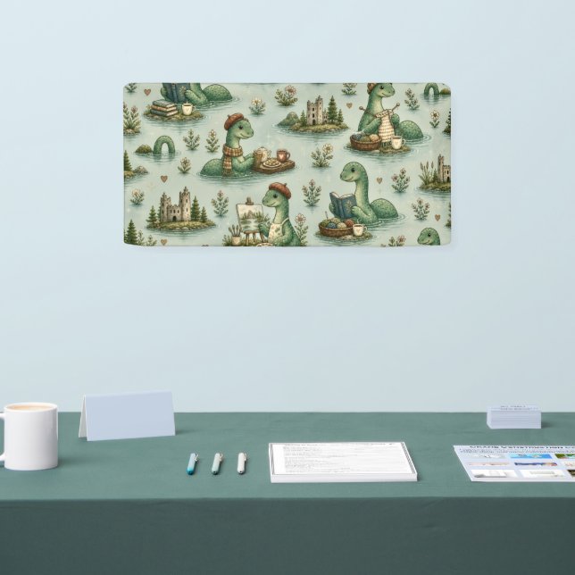 Cosy Cryptids Nessie Loch Ness Monster hobbies  Banner (Tradeshow)