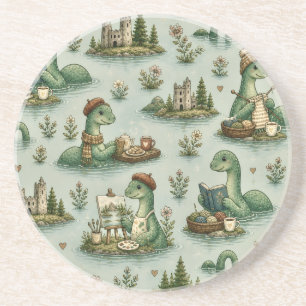 Cosy Cryptids Nessie Loch Ness Monster hobbies Coaster