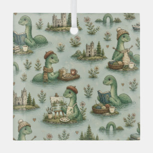 Cosy Cryptids Nessie Loch Ness Monster hobbies Glass Tree Decoration