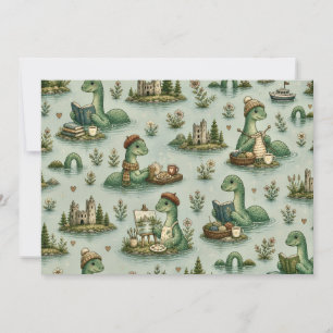 Cosy Cryptids Nessie Loch Ness Monster hobbies Invitation