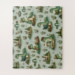 Cosy Cryptids Nessie Loch Ness Monster hobbies Jigsaw Puzzle