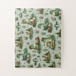 Cosy Cryptids Nessie Loch Ness Monster hobbies Jigsaw Puzzle