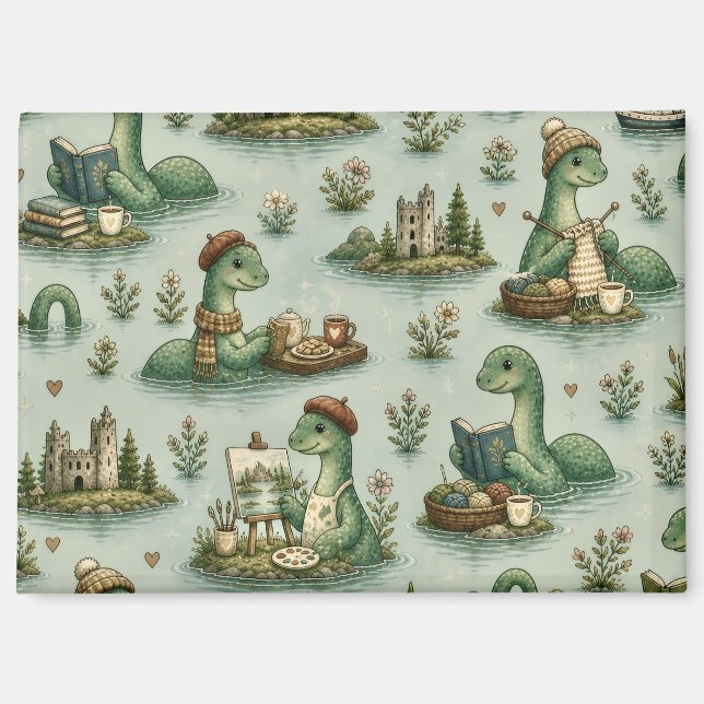 Cosy Cryptids Nessie Loch Ness Monster hobbies  Magnet (Front)