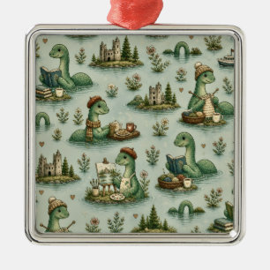 Cosy Cryptids Nessie Loch Ness Monster hobbies Metal Ornament