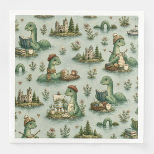 Cosy Cryptids Nessie Loch Ness Monster hobbies  Napkin
