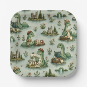Cosy Cryptids Nessie Loch Ness Monster hobbies  Paper Plate