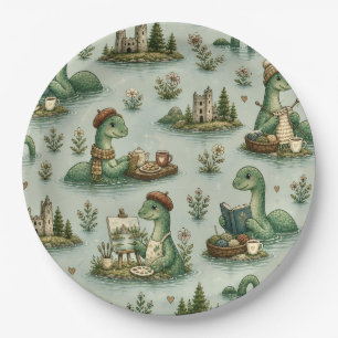 Cosy Cryptids Nessie Loch Ness Monster hobbies  Paper Plate