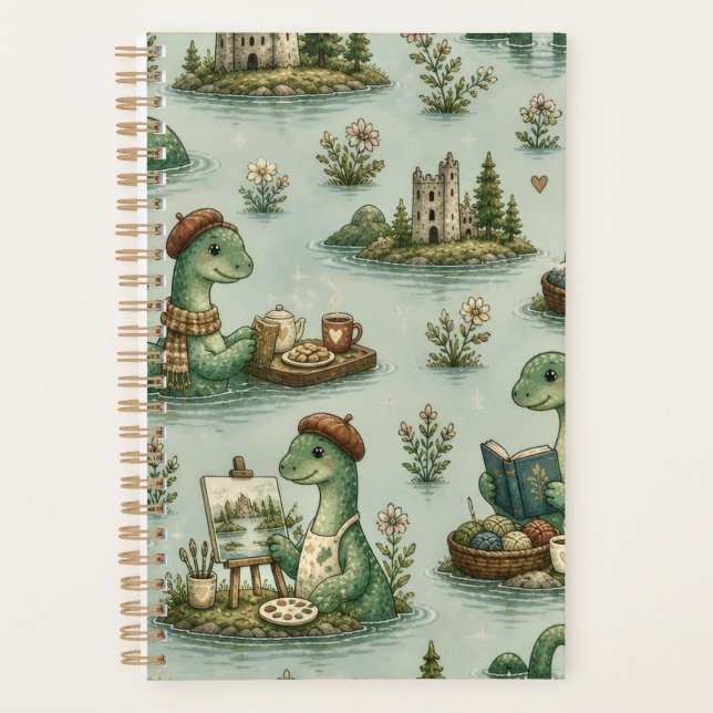 Cosy Cryptids Nessie Loch Ness Monster hobbies  Planner (Front)