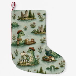 Cosy Cryptids Nessie Loch Ness Monster hobbies Small Christmas Stocking