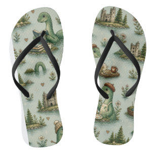 Cosy Cryptids Nessie Loch Ness Monster hobbies Thongs