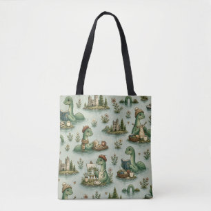 Cosy Cryptids Nessie Loch Ness Monster hobbies Tote Bag