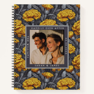 Cosy Custom Carnation Accent Mountain Wedding Notebook