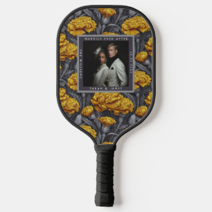 Cosy Custom Carnation Accent Mountain Wedding Pickleball Paddle