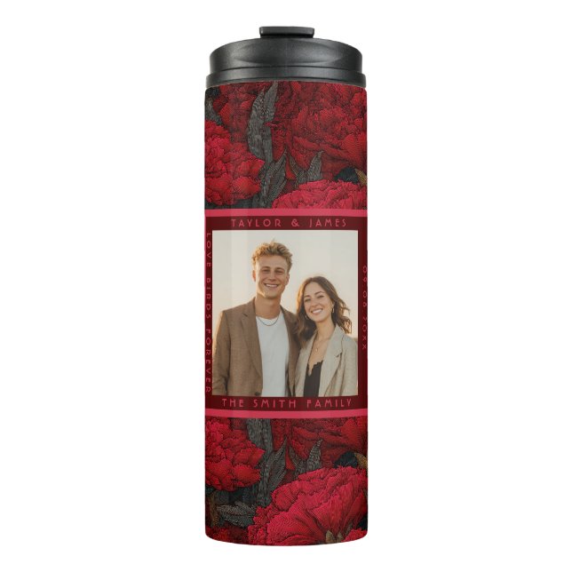 Cosy Custom Carnation Inspired Spring Wedding Thermal Tumbler (Front)