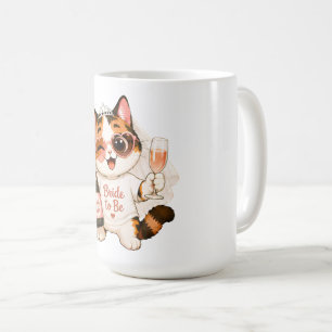 Cosy Cute Calico Cat Bride to be Coffee Mug