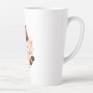 Cosy Cute Calico Cat Bride to be Latte Mug