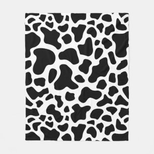 Cosy Cute Cow Animal Print Fleece Blanket