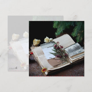 Cosy Deep Winter Cottagecore Scrapbook Page  Invitation