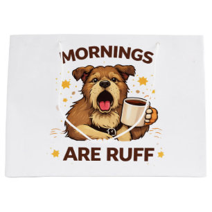 Cosy Dog Illustration Large Gift Bag