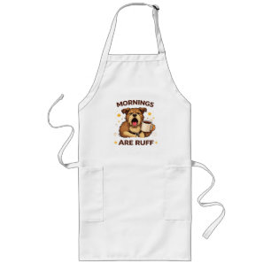 Cosy Dog Illustration Long Apron