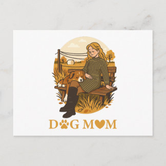 Cosy Dog Mum Bonding Moment With Her Companion Postcard