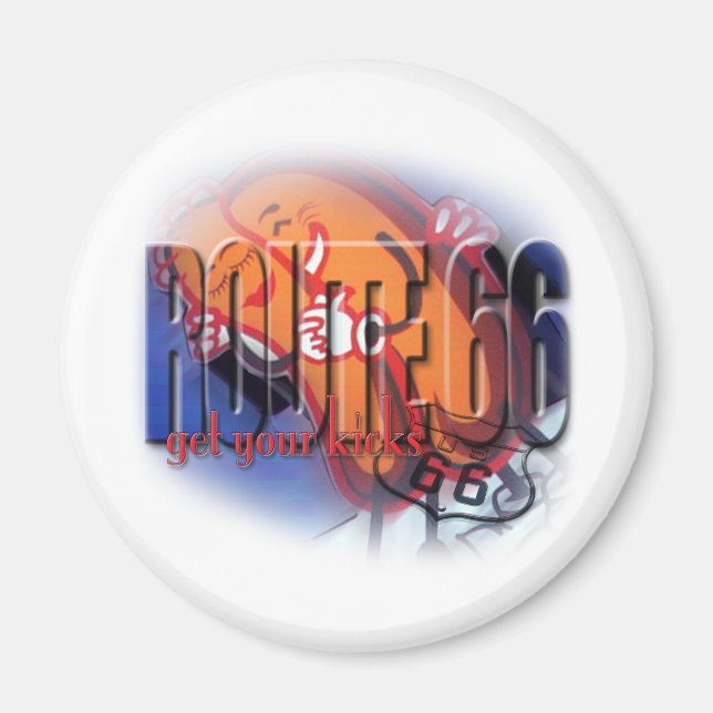 Cosy Dog - Route 66 Magnet (Front)