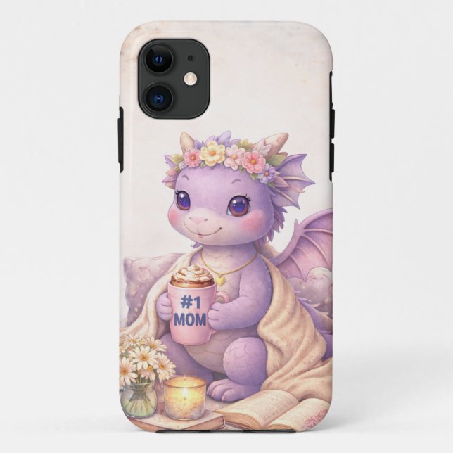 Cosy Dragon Mum iPhone Tough Case (Back)