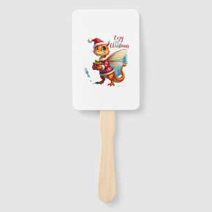 Cosy Dragonfly Christmas Hand Fan