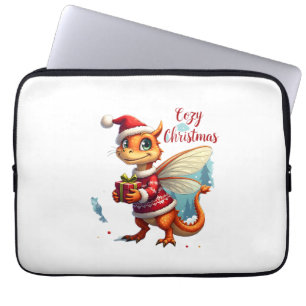Cosy Dragonfly Christmas Laptop Sleeve