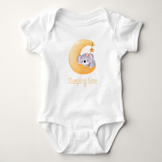 Cosy Dreams Await – Baby Bedtime Suit Baby Bodysuit (Front)