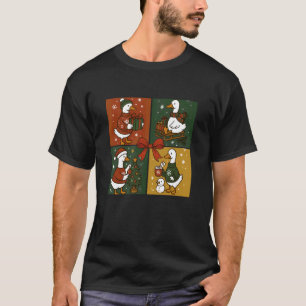 Cosy Ducks Winter Wonderland Christmas Joy Scene T-Shirt