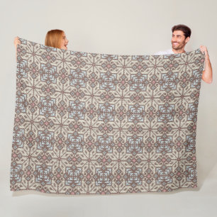 Cosy Fair Isle Knitted Pattern Christmas Fleece Blanket