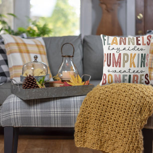 Cosy Fall Accent Bonfire, Pumpkin Patch Cushion